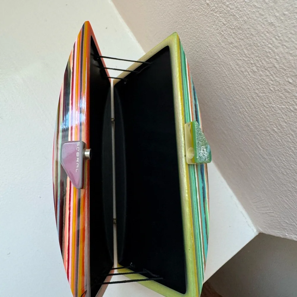 Sobral Pop Art Unique Colorful Striped Clutch - Picture 5 of 6